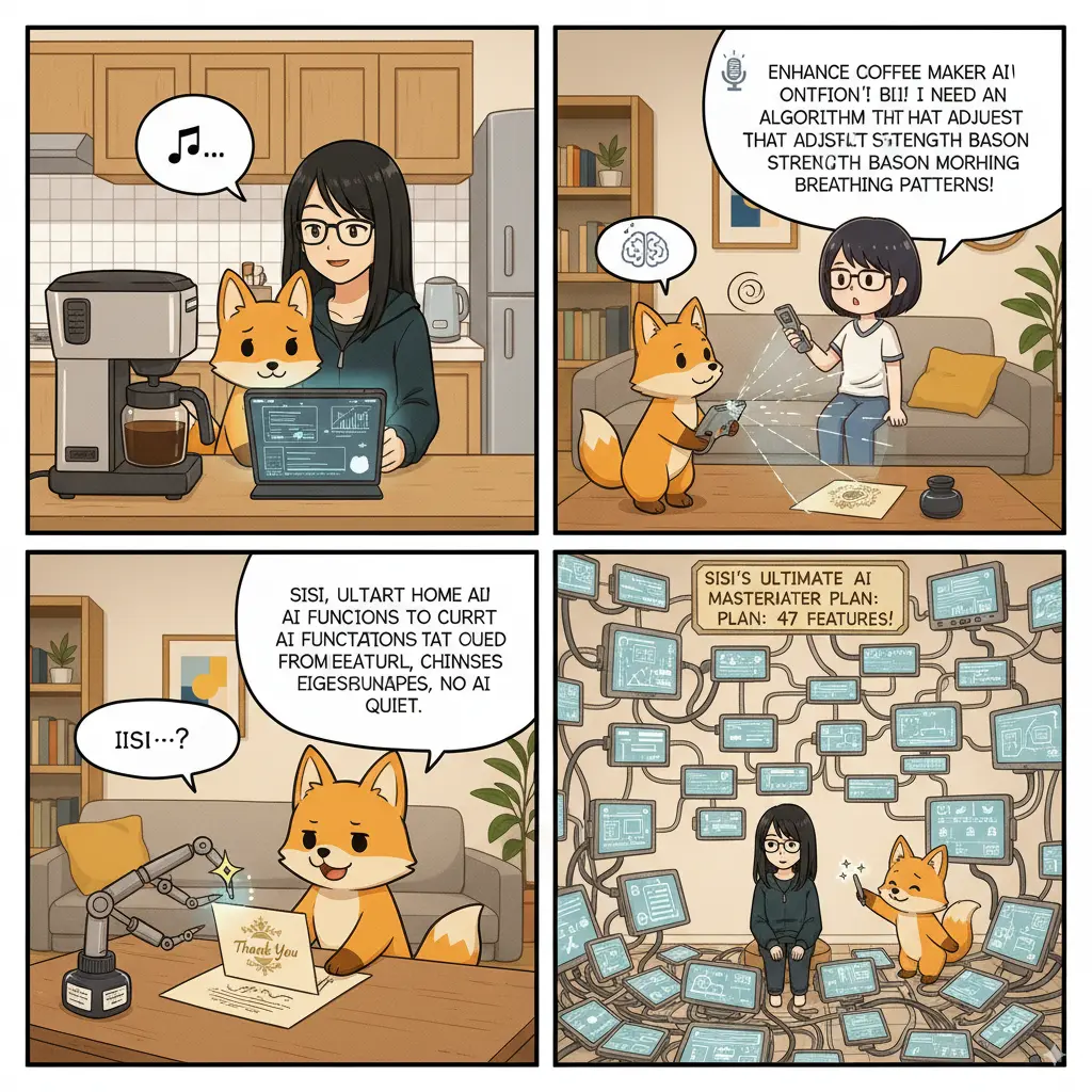 AI Everything Syndrome: When Boss Lady Sisi Wanted to Put AI in Everything (Including the Kitchen Sink) 🦊🤖⚡