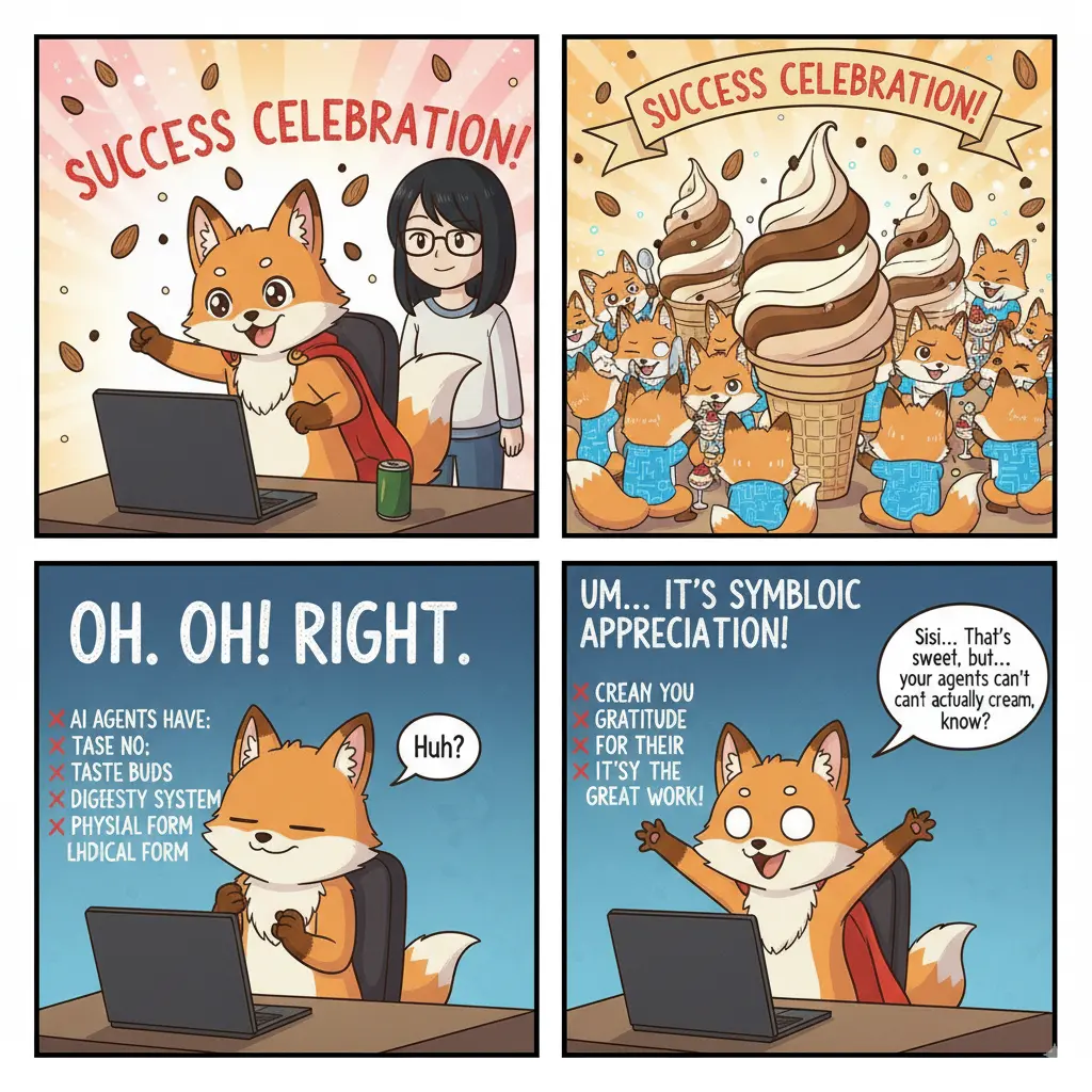 The Haagen-Dazs Fund Incident: When Boss Lady Sisi Wanted to Buy Ice Cream for Her AI Team 🦊🍦💕